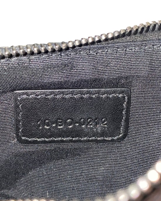 Dior Zipped Card Holder in Beige and Black Jacquard - Image 3