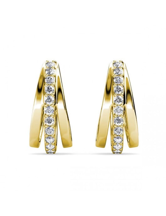 Pendientes Aurielle - Oro y Cristal - Image 3