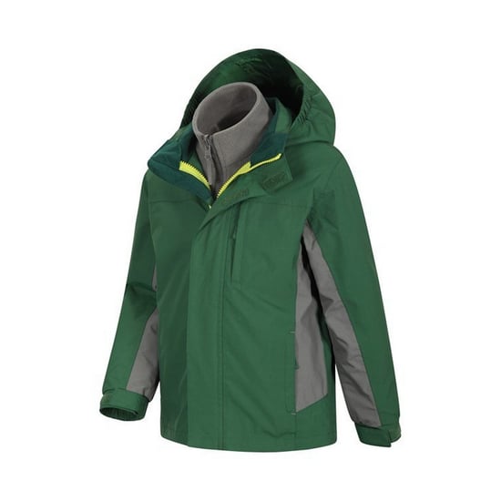 Mountain Warehouse Childrens/Kids Cannonball 3 in 1 Waterproof Jacket (Khaki) - Image 3