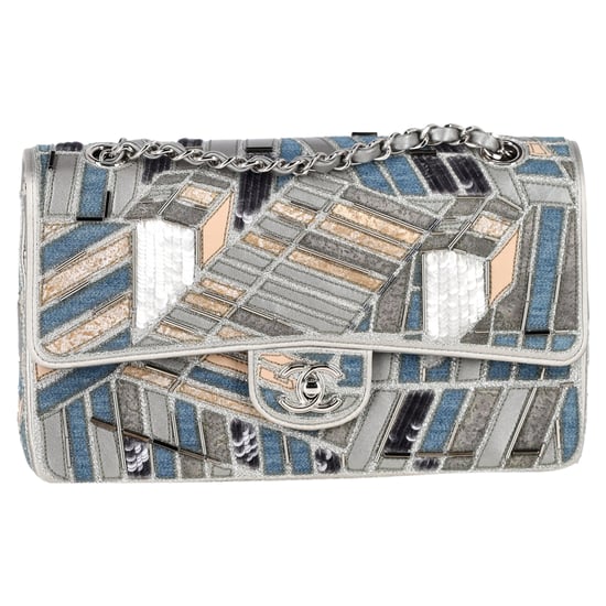 Chanel Medium Classic Patchwork Double Flap Shoulder Bag in Multicolor Denim - Image 1