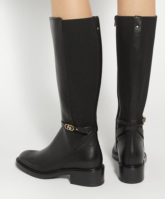 Dune Ladies Tias - Branded Buckle Knee High Boots