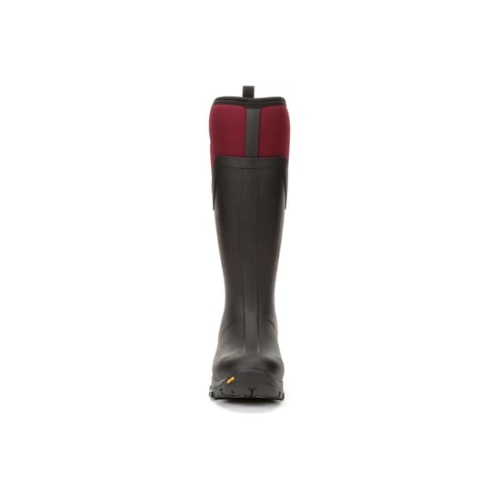 Muck Boots Arctic Ice Tall Rubber Black/Maroon Wellington Boots - Image 3