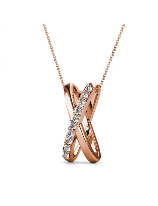 Colgantes X Duo - Oro rosa y cristal - Image 3