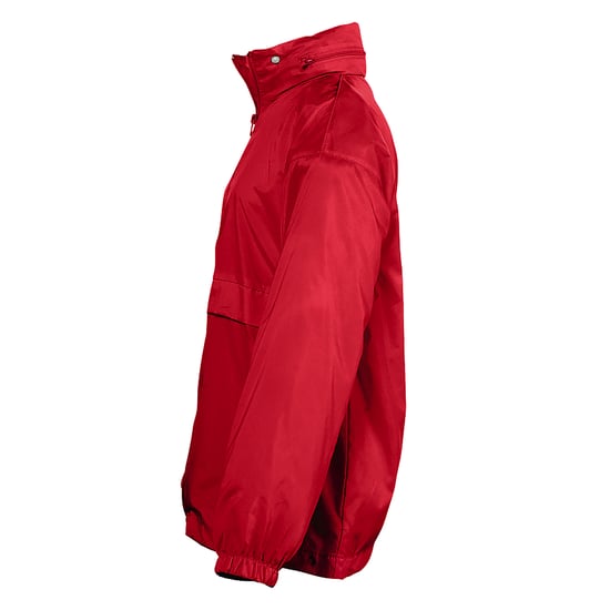 SOLS Kids Unisex Surf Windbreaker Jacket (Water Resistant And Windproof) (Red) - Image 3