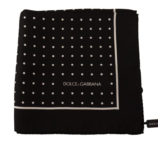 Pañuelo de Seda Negro con Lunares para Hombre Dolce & Gabbana - Image 2
