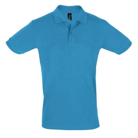 SOLS Mens Perfect Pique Short Sleeve Polo Shirt (Aqua) - Image 1