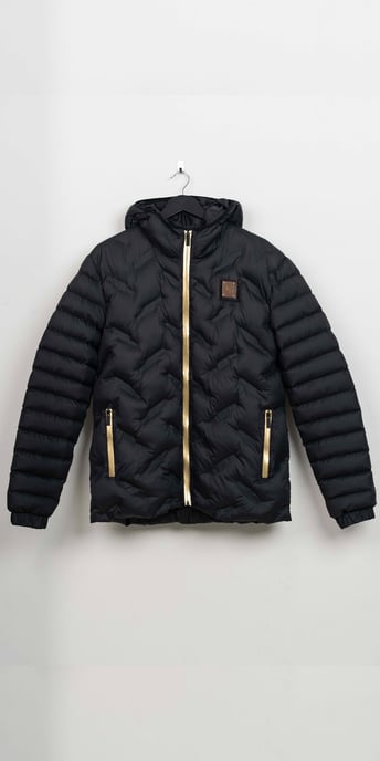 D Rock Mens Quilted Puffer Jacket With Hooded Padded