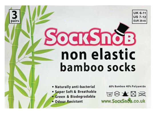 Hombres 3 pares no elástico superior antibacteriano anti sudor calcetines de bambú - Image 2