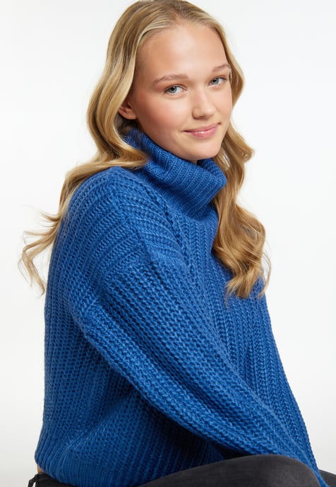 Mymo Knitted pullover women marine - Image 5