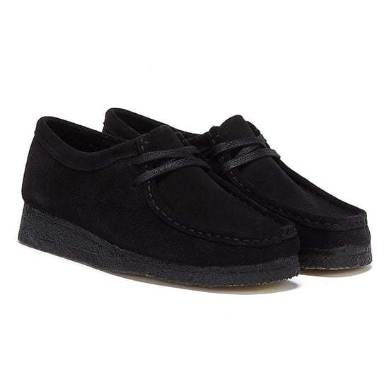 Clarks Wallabee Suede Womens Shoes - (Black) - Image 1