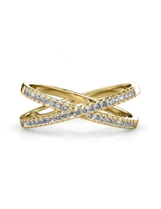 Anillo X - Oro y Cristal - Image 1