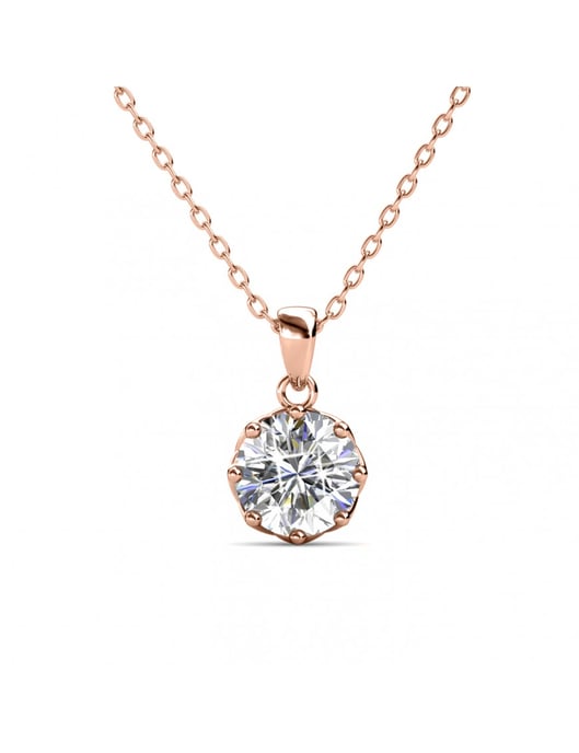 Colgantes Lily - Oro rosa y cristal - Image 1