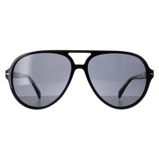 David Beckham Aviator Mens Shiny Black Dark Grey DB1091/S