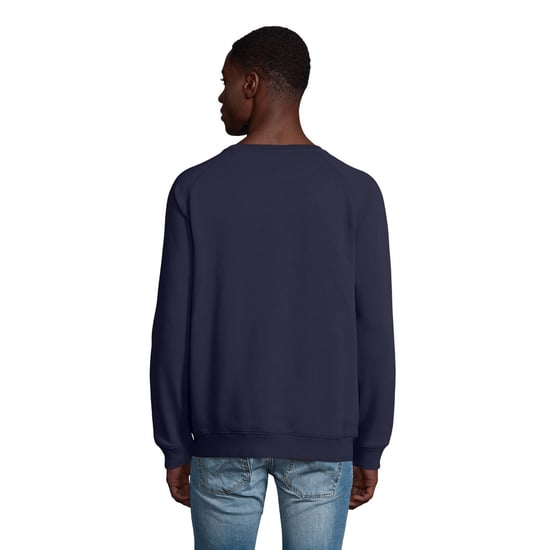 SOLS Unisex Adult Space Organic Raglan Sweatshirt (French Navy) - Image 6