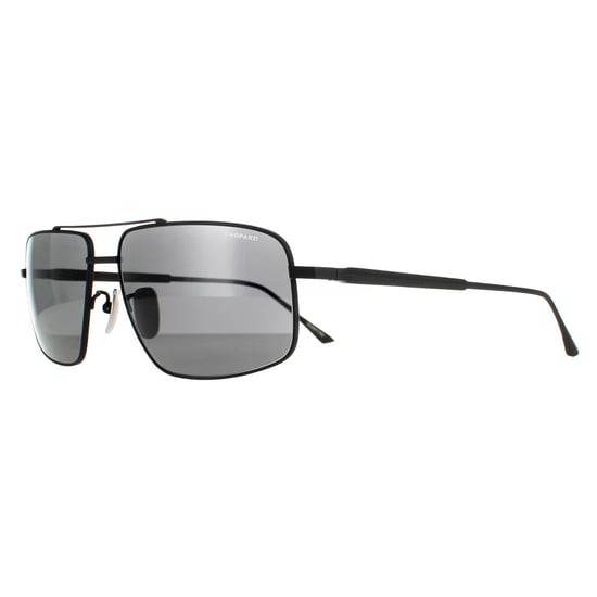 Chopard Aviator Mens Semi Matte Black Smoke Polarised SCHF21M