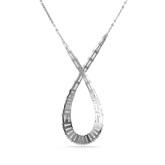 Swarovski 'Hyperbola' Women's Base Metal Necklace - Silver 5679438 - Image 4