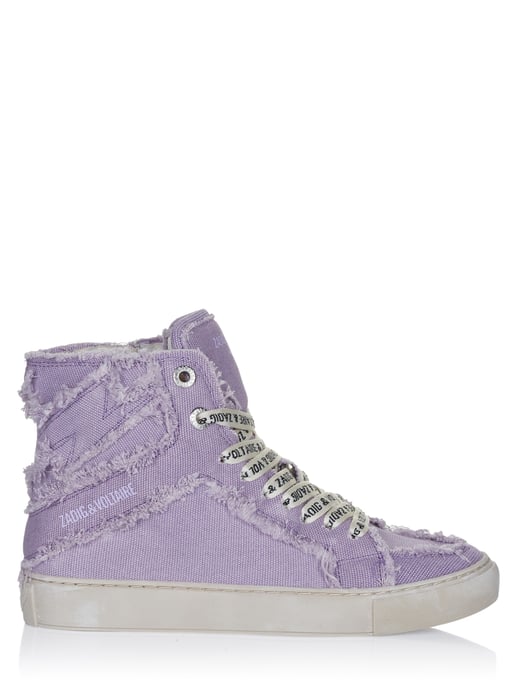 Zadig Voltaire Zapatos de lona High Flash violeta - Image 1
