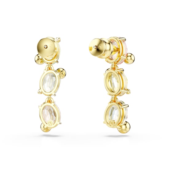 Swarovski 'Gema' Women's Gold Plated Metal Drop Earrings - Gold 5714815 - Image 4