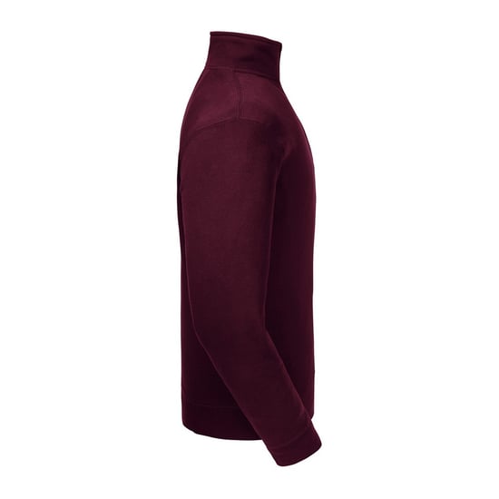 Russell Mens Authentic Zip Neck Sweatshirt (Burgundy) - Image 3