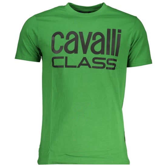 Camiseta Verde con Logo Negro Bold de Cavalli Class - Image 1