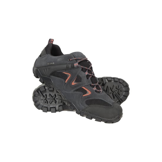 Mountain Warehouse Mens Curlews Waterproof Suede Walking Shoes (Dark Grey) - Image 1