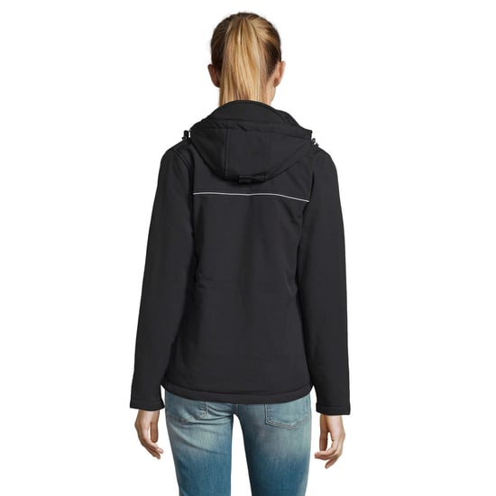 SOLS Womens/Ladies Rock Padded Soft Shell Jacket (Black) - Image 2