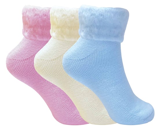 Kids/Childrens 4 Pack Thin Cotton Rich Xmas Christmas Socks 3 Sizes - Image 1