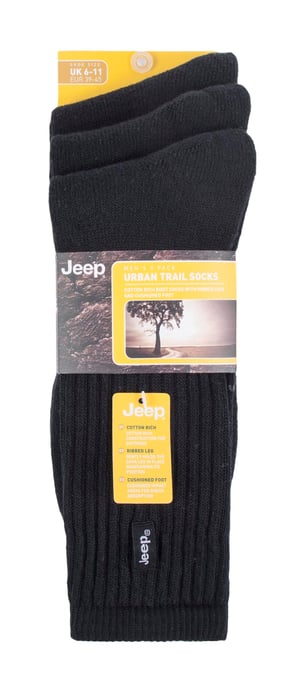 JEEP - 3 Pares de Calcetines de Algodón Vintage para Hombre Acolchados para Botas de Senderismo - Image 2