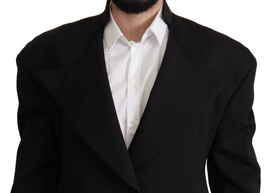 Blazer para hombre de lana negra de un solo botón de Dolce & Gabbana - Image 3
