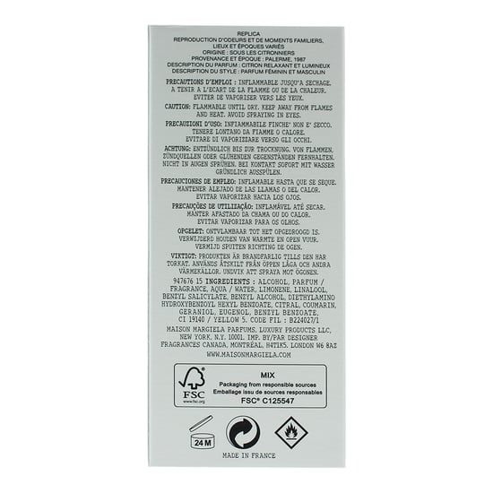 Maison Margiela Replica Under The Lemon Trees Eau De Toilette 100ml
