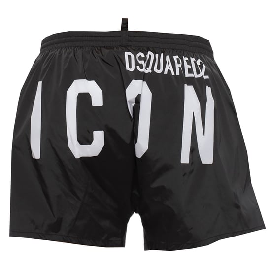 Shorts de baño negros con logo icónico de Dsquared2 - Image 2