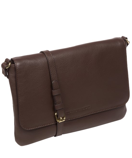 'Ruby' Hot Fudge Nappa Leather Cross Body Bag