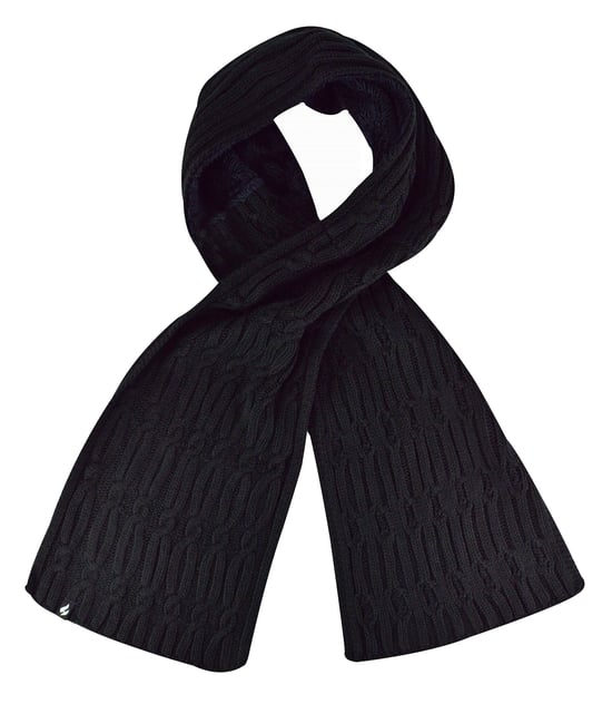 Bufanda de invierno de lana de lujo para mujer | Bufanda térmica de moda para mujer - Negro - Image 1