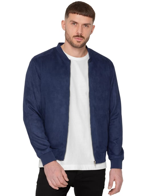 Enzo Milano Chaqueta bomber de ante para hombre - Image 1