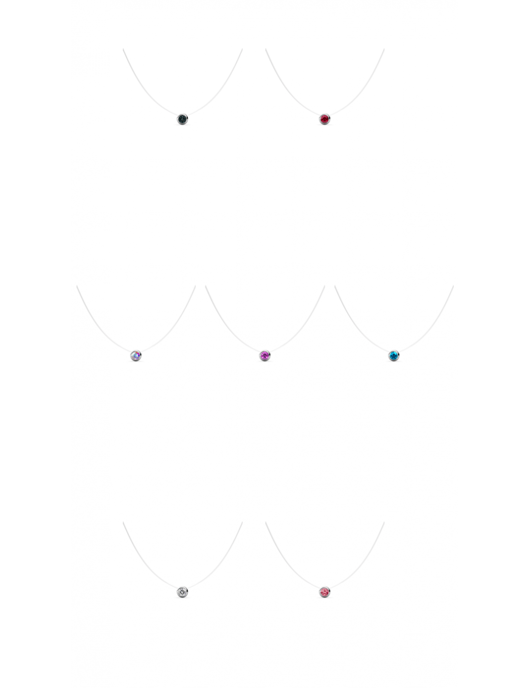 Colgantes Juego de 7 collares Luna invisible - Plata y Multi - Image 3