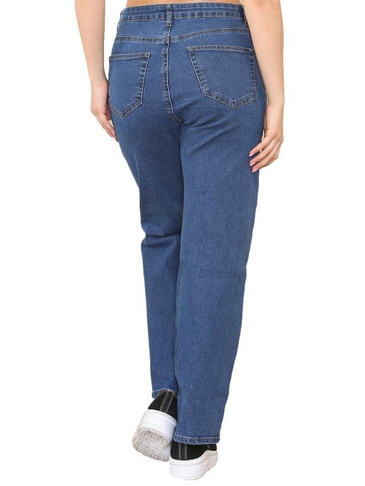 Enzo | Womens Wide Leg Jeans - Blue