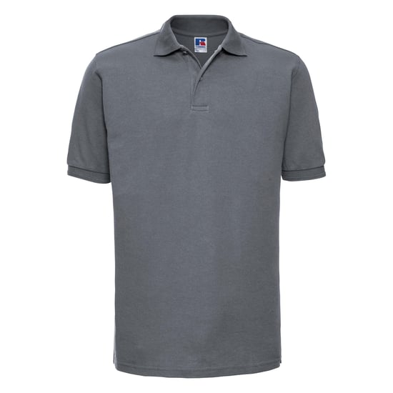 Russell Mens Ripple Collar & Cuff Short Sleeve Polo Shirt (Convoy Grey) - Image 1
