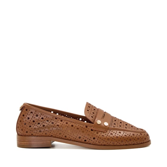 Dune Ladies Glimmered - Laser-Cut-Detail Penny Loafers - Image 2