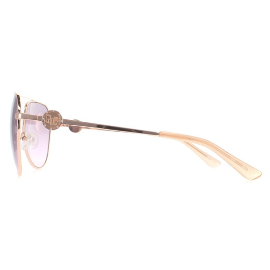 Guess Aviator Womens Shiny Rose Gold Bordeaux Gradient GF6140