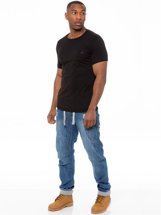 Enzo | Pantalones vaqueros con puños para hombre - Azul - Image 5