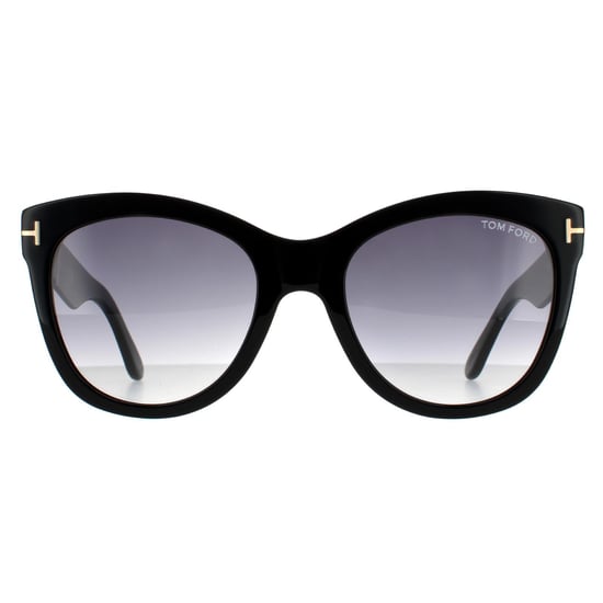 Tom Ford Ojos de Gato Mujeres Brillante Negro Humo Gradiente - Image 1