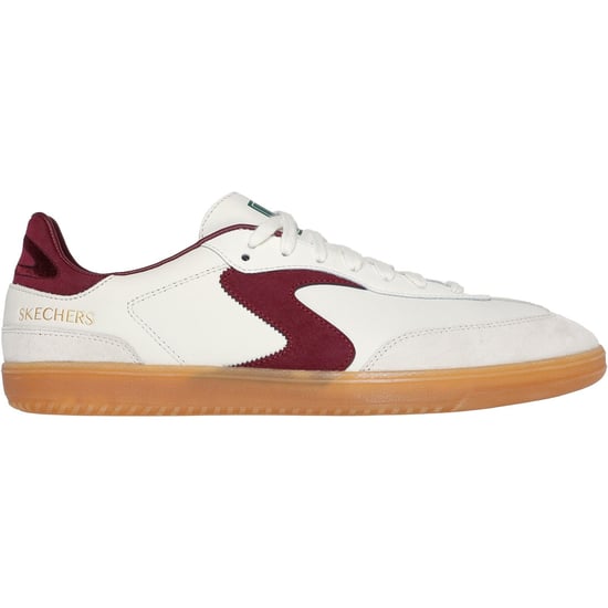 Skechers Hotshot Pyke Synthetic Men's Natural/Burgundy Trainers - Image 5