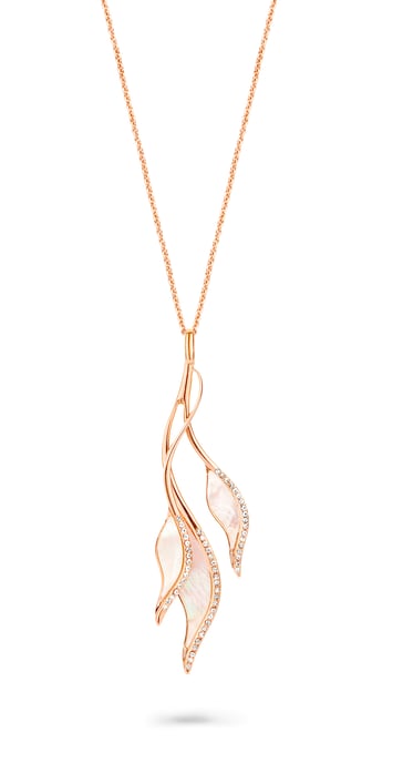 Orphelia 'Mariza' Women's 925 Sterling Silver Chain with Pendant - Silver/Rose ZK-7171/RG - Image 2
