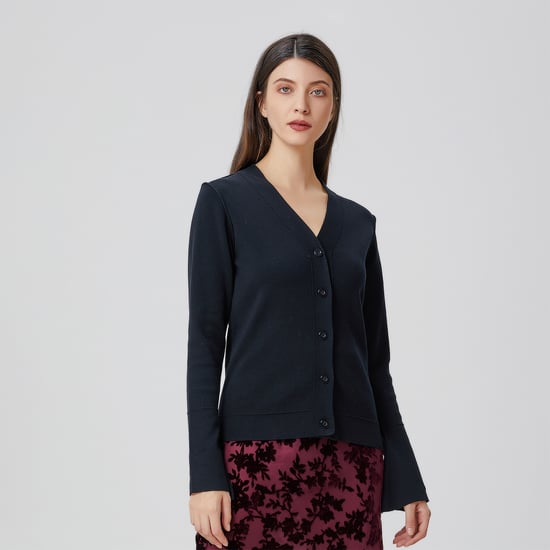 V neckline cardigan - Image 3