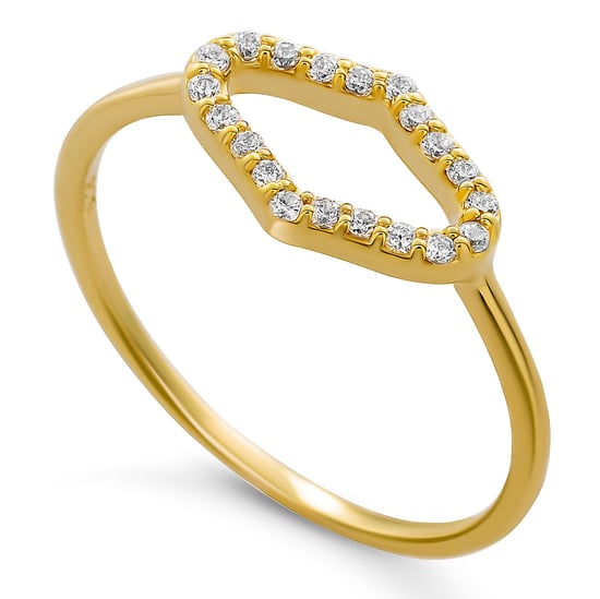 Orphelia 'Normandy' Women's 925 Sterling Silver Ring - Gold ZR-7574/G - Image 1
