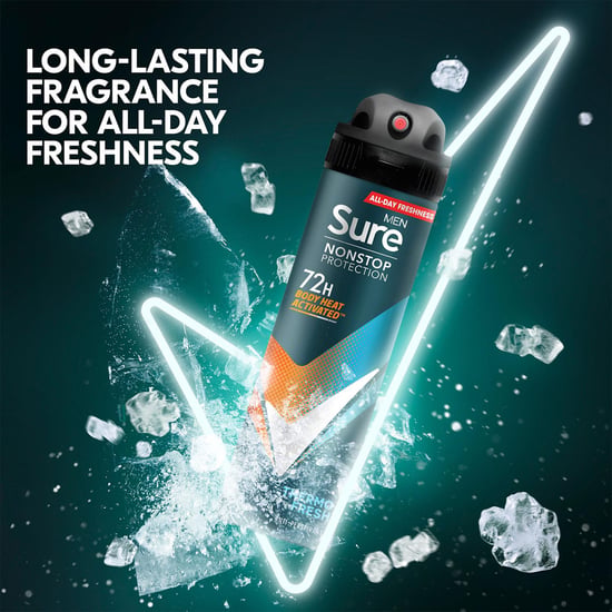 Sure Men Anti-perspirant 72H Nonstop Protection Thermo Fresh Deodorant, 3x250ml