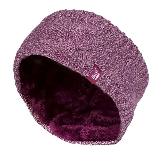 Diadema térmica de invierno con forro polar de punto por cable para mujer - Image 1
