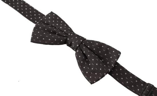 Corbata Papillon para Hombre en Seda 100% con Lunar Gris de Dolce & Gabbana - Image 4
