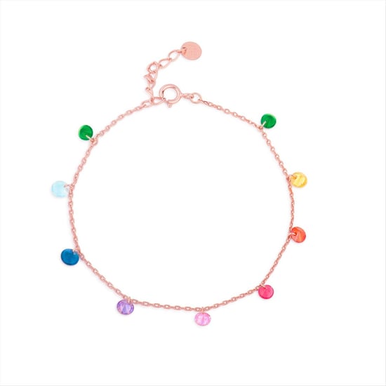 Luxenter Rolcon bracelet in 925 sterling silver and multicoloured zirconia with 18K rose gold plated finish