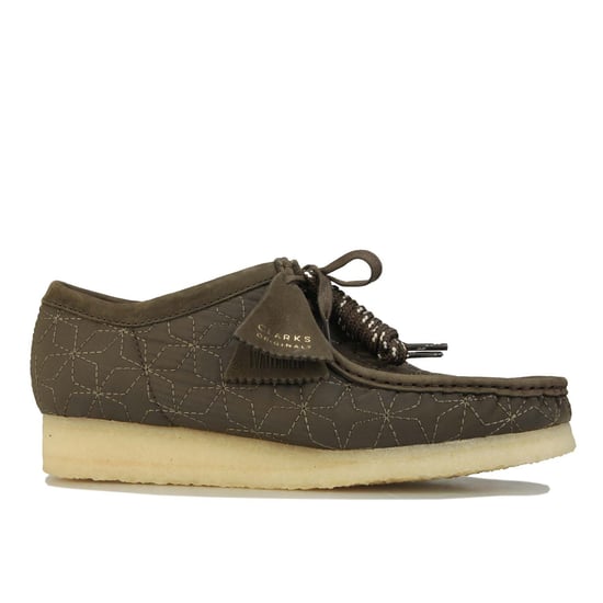 Men's Clarks Originals Wallabee Combi Boots in olive - Image 1